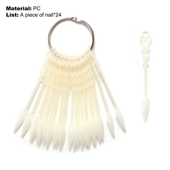 24 шт./компл. веерная карта для ногтей, хорошая пластичность, наращивание ногтей, легкие, нежные, накладные ногти, украшенные художественные насадки, таблица отображения для красоты