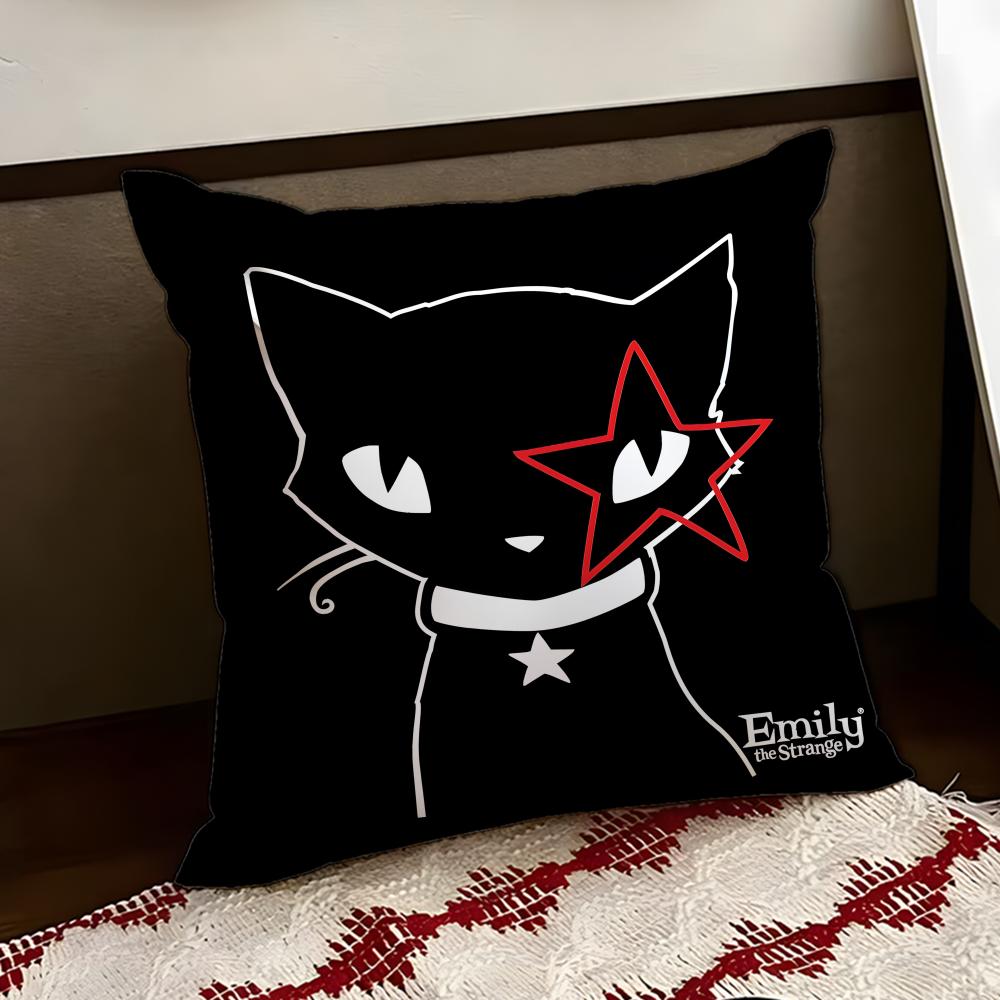 Anime EEmily the Cool Strang Cushion Cover Reversible Soft Durable Pillow Cover Home Car MultiScene Use for Daily Comfort