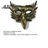 Retro Black Gold Mask Halloween Eagle Half Face Mask, Vintage Durable Color Masquerade Party Gothic Cosplay Props Comfortable Vision