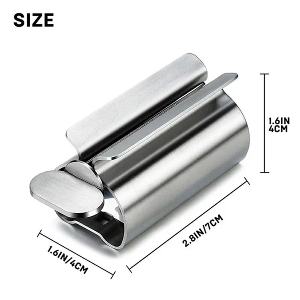 Stainless Steel Toothpaste Squeezer Tube Roller Rotatable Wringer Dispenser Reusable Tube Press Tool Bathroom Accessory For Toothpaste Ointment Cosmet