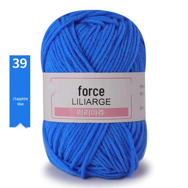 4-Ply Milk Cotton Yarn for Scarf, Doll, Bag, Medium-Thick Baby Crochet & Knitting DIY Material