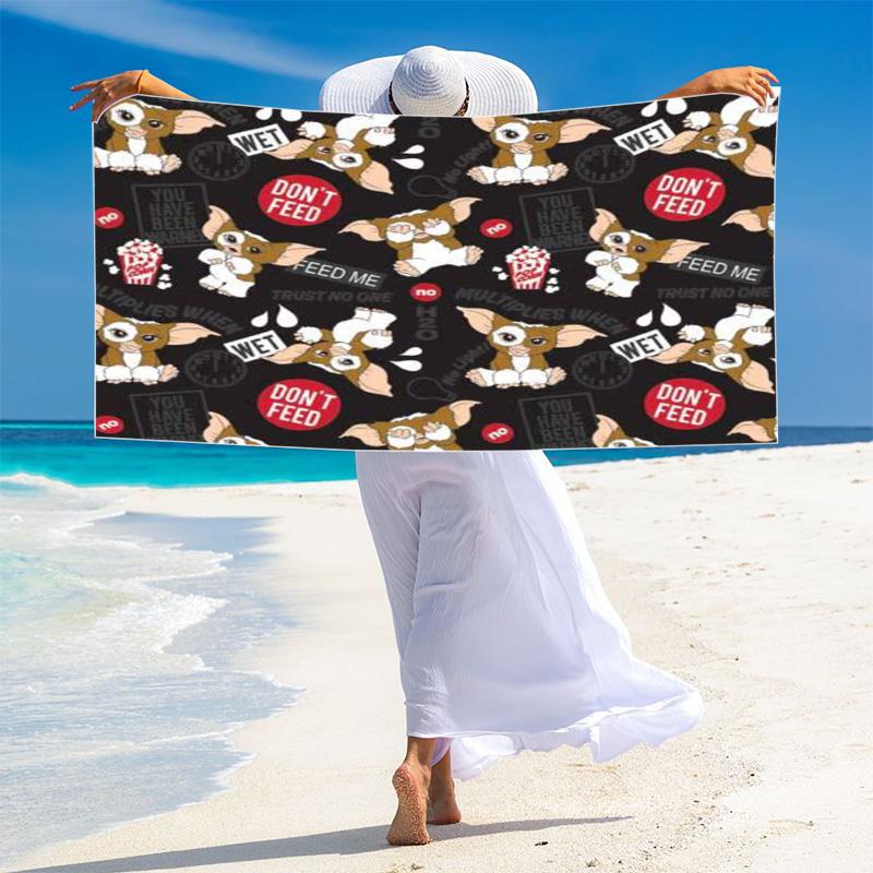 Gremlins Print Beach Towel, Large Soft Quick Dry Towel for Beach Camping Swimming