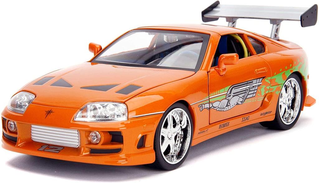 JADA TOYS Fast Furious 1995 Toyota Supra Orange с подсветкой для фигурки Брайана Fast Furious Toyota Supra 31139 1/18 & O'Connor Light/Tail & Brian's