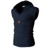 Men's Summer Sleeveless Hooded Vest - Korean Style Fitness Stretch Waistcoat