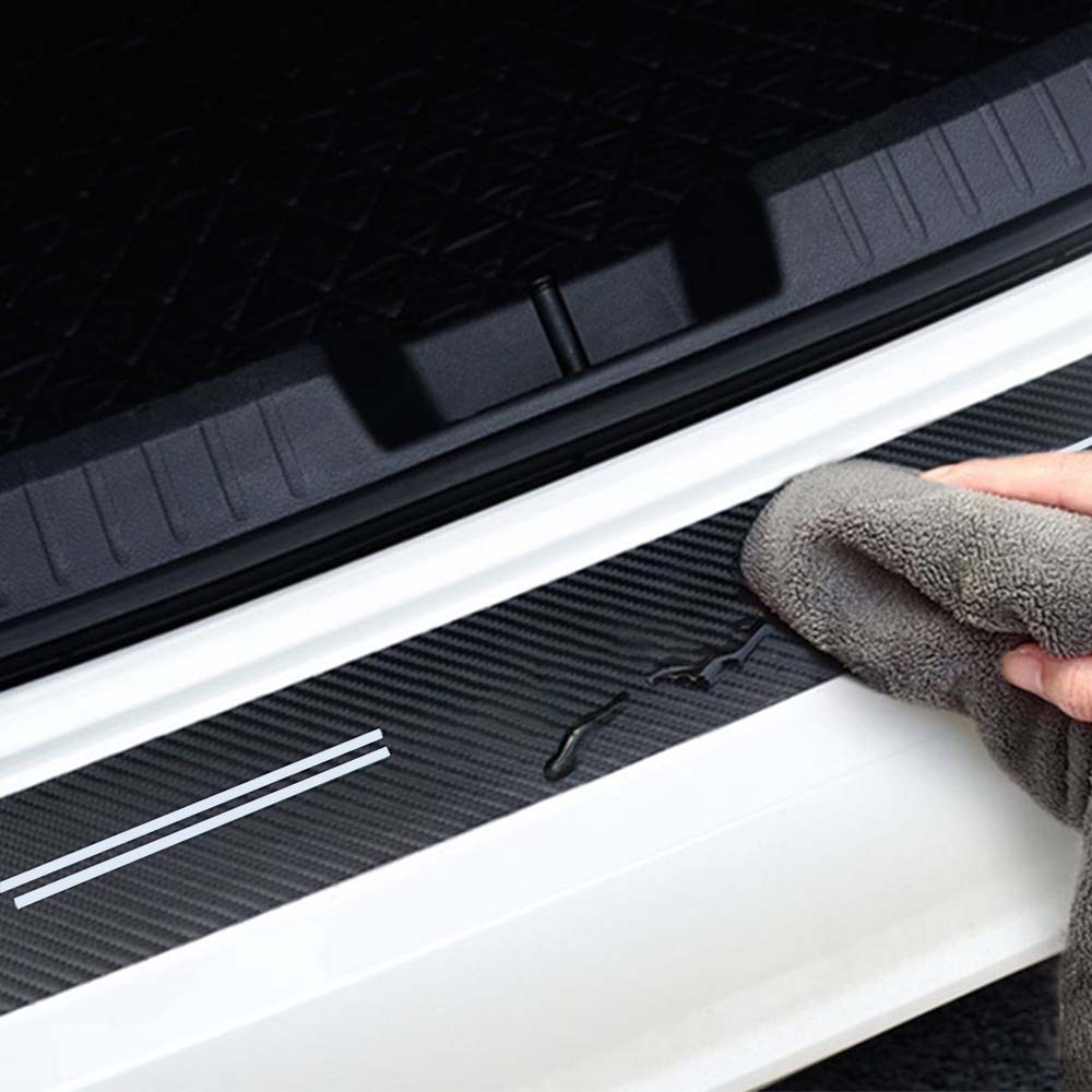 4Pcs Car Door Sill Protector Stickers Leather Auto Accessorie For Q5 A1 A2 A3 A4 A5 A6 A7 A8 S Qyttro Sline RS Q2 Q3 TT B5 B6