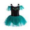 Christmas Halloween Children's Dance Costume Girls' Summer Short Sleeved Dance Skirt Gauze Skirt Children's Ballet Dance Clothes Practice
