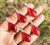 Garnet Gemstone 925 Sterling Silver Plated 5 Pcs Bezel Pendant BEZ-47