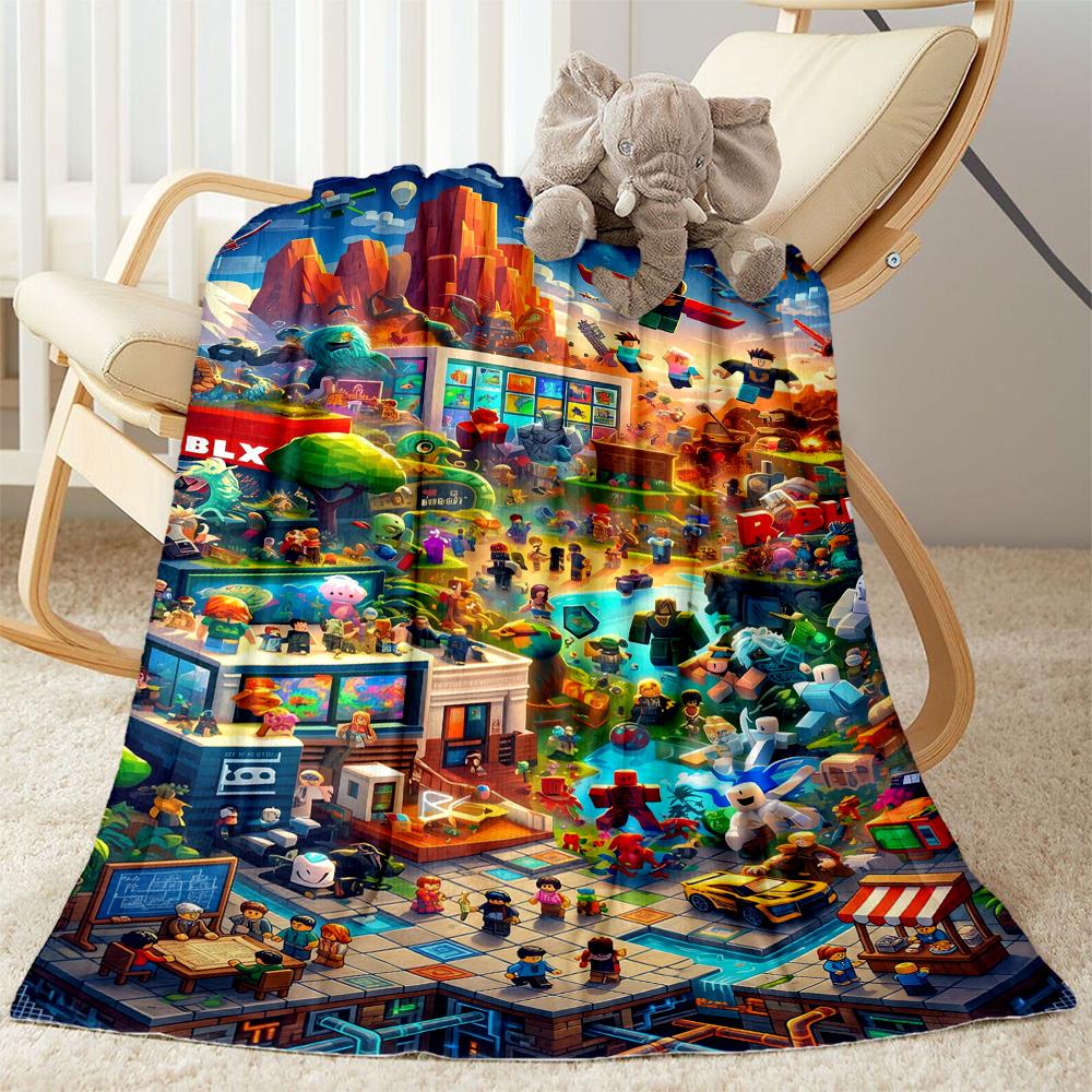 Roblox 63 Blanket Soft & Cozy Great for Couch Sofa Seaside Four Seasons Universal Digital Print Gift for Travel Home Birthdays