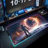 Космический астронавт Коврик для мыши RGB Игровой коврик для мыши Большой светодиодный коврик Настольный коврик для ПК Светящийся коврик для мыши Большие коврики для клавиатуры Настольный ковер С