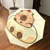 1PC Bear Donut Umbrella-8-Rib Reinforced, Automatic Open, Lightweight & Durable, Cute Fashion Accessory for Outdoor-Y0373