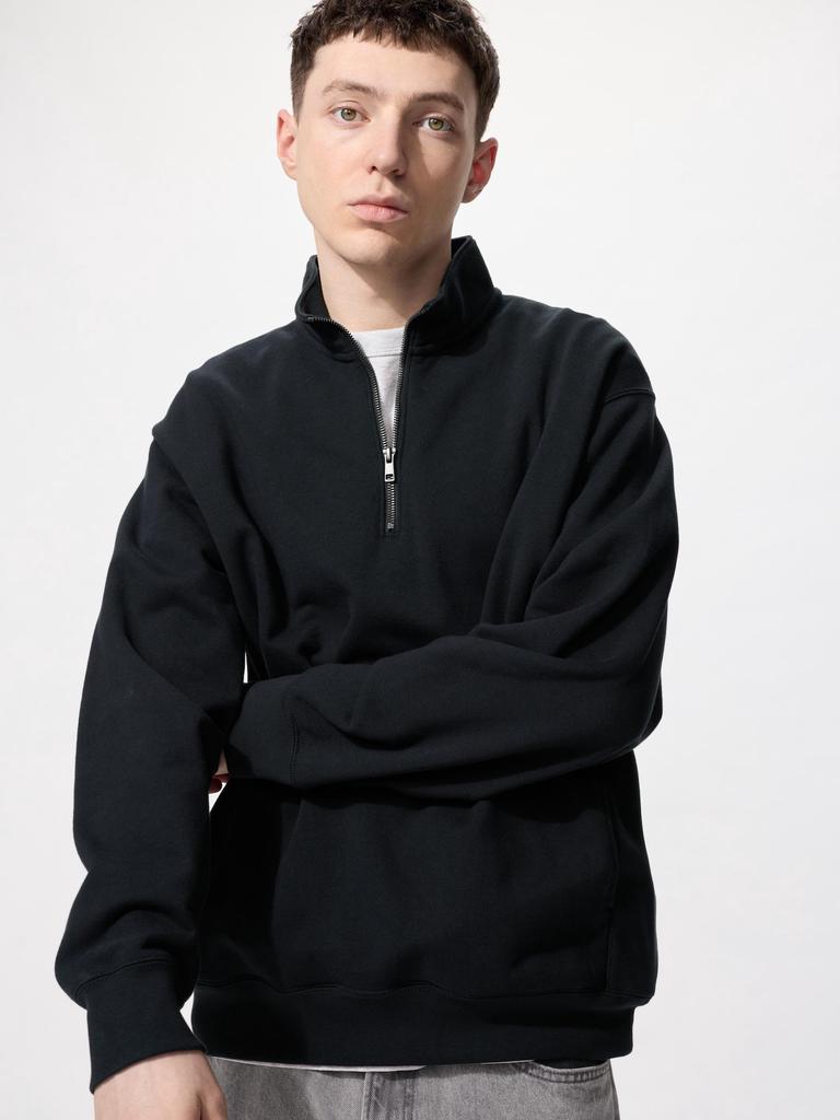 Uniqlo Японская толстовка с застежкой-молнией на половину длины