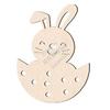 AD23-70PCS Unfinished Blank Wood Cutout Wooden Easter Bunny  Shaped Wooden Easter DIY Wooden Craft For Easter Spring Durab