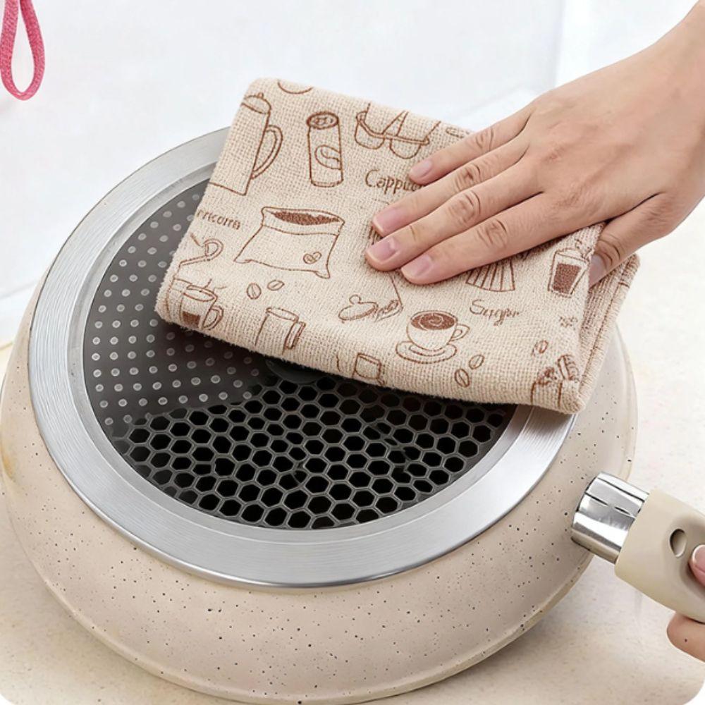 20pcs/roll Reusable Microfiber Cleaning Wipes High Absorbency Cleaning Rag Kitchen Cleaning