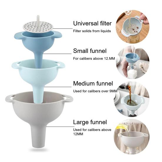 Кухонные воронки Yousheng для наполнения бутылок Кухонные воронки со съемным сетчатым фильтром Без БФА Воронка для пищевых масел для бутылок Специи Порошки