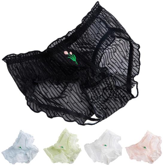 Stylish Lady Briefs Tulips Inside Wearing Super Soft Close Fit Briefs Panties Women Clothes