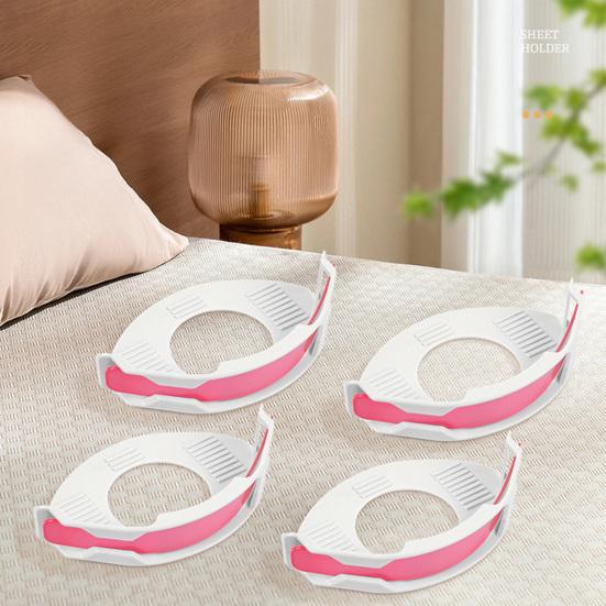 4Pcs Bed Sheet Holder Anti-Slip Design Easy To Install Fixing Strips Bedding Fixer Clips Bedding Accessories