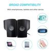 Clip Computer Speaker USB 3.5MM Wire Volume Adjustment Stereo Sound Portable Mini Laptop Desktop PC Sound Box Subwoofer