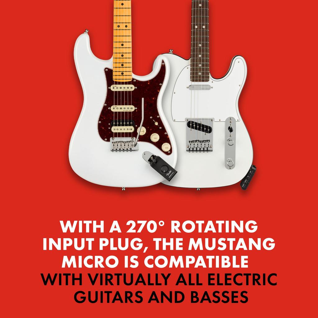 Fender Усилитель для наушников бас-гитары MICRO Black & MUSTANG™