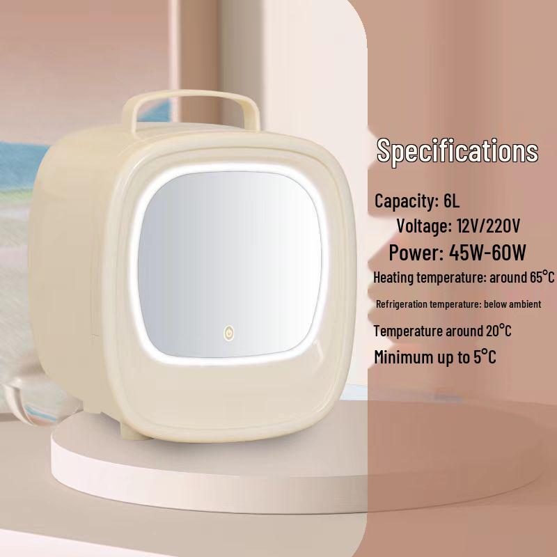 Портативный мини-холодильник для макияжа двойного назначения для автомобиля и дома