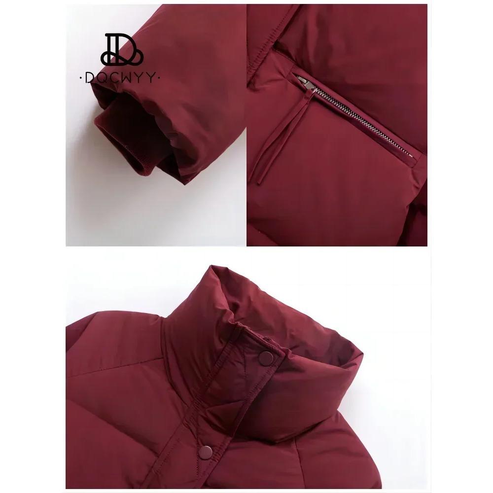 Женская куртка 2024 года, новинка из хлопчатобумажной одежды, короткая корейская мода, воротник-стойка, утолщенная куртка из хлопка, женские пальто, топы, зима