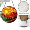 1pc 2D Flat Landscape Stained Glass Suncatcher, 6.3/7.87 Inch Forest Sun Suncatcher Stained Glass Window Hanging, Decorative Suncatchers Home Garden