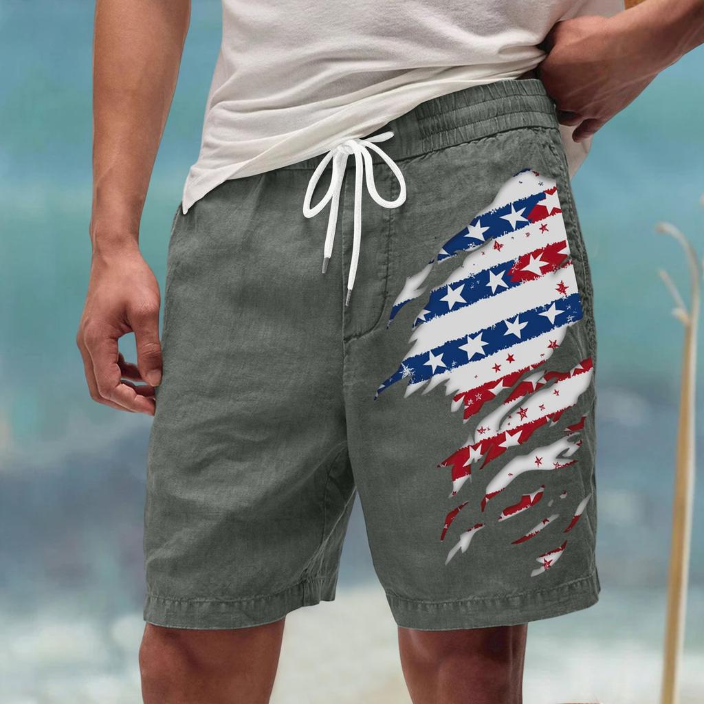 Мужские летние большие повседневные свободные спортивные брюки пляжные шорты