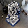 Luxury 100% Mulberry Silk Scarf Women Paisley Print Bandana Shawl Lady Neckerchief Handkerchief Female Decorative Wrap 53cm