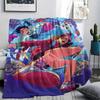 1Pc Dandadan Anime Print Flannel Blanket, High quality Comfortable for All Seasons, Home Decor, Warmth and Comfort, Perfect for Christmas Gifts 33