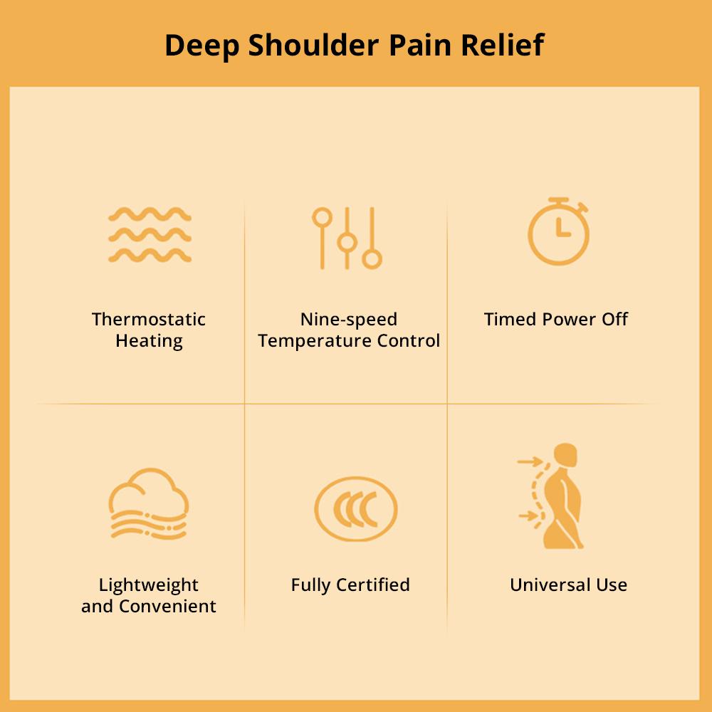 Электрическое согревающее одеяло-шаль для шеи, плеч, спины, грелка для облегчения боли, 9 настроек нагрева для женщин и мужчин