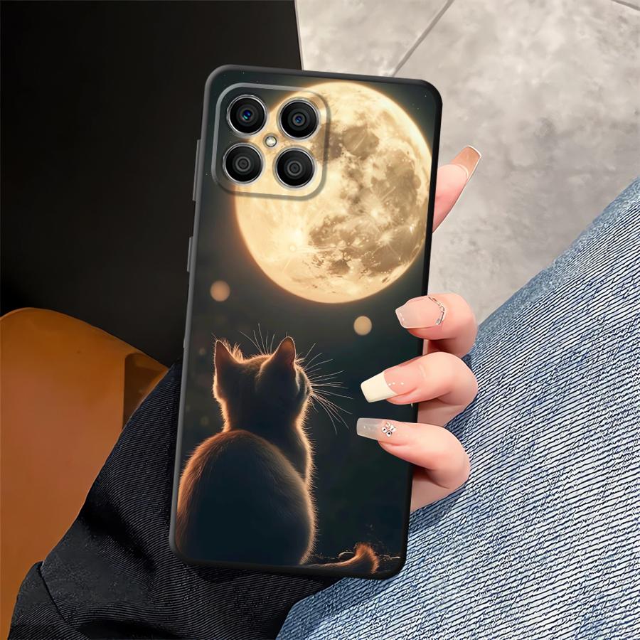 Чехол для телефона Funda для Honor 200 400 Lite X7 X6 Magic5Lite X5b X9a 90 8X 70 X8 Милый Кот