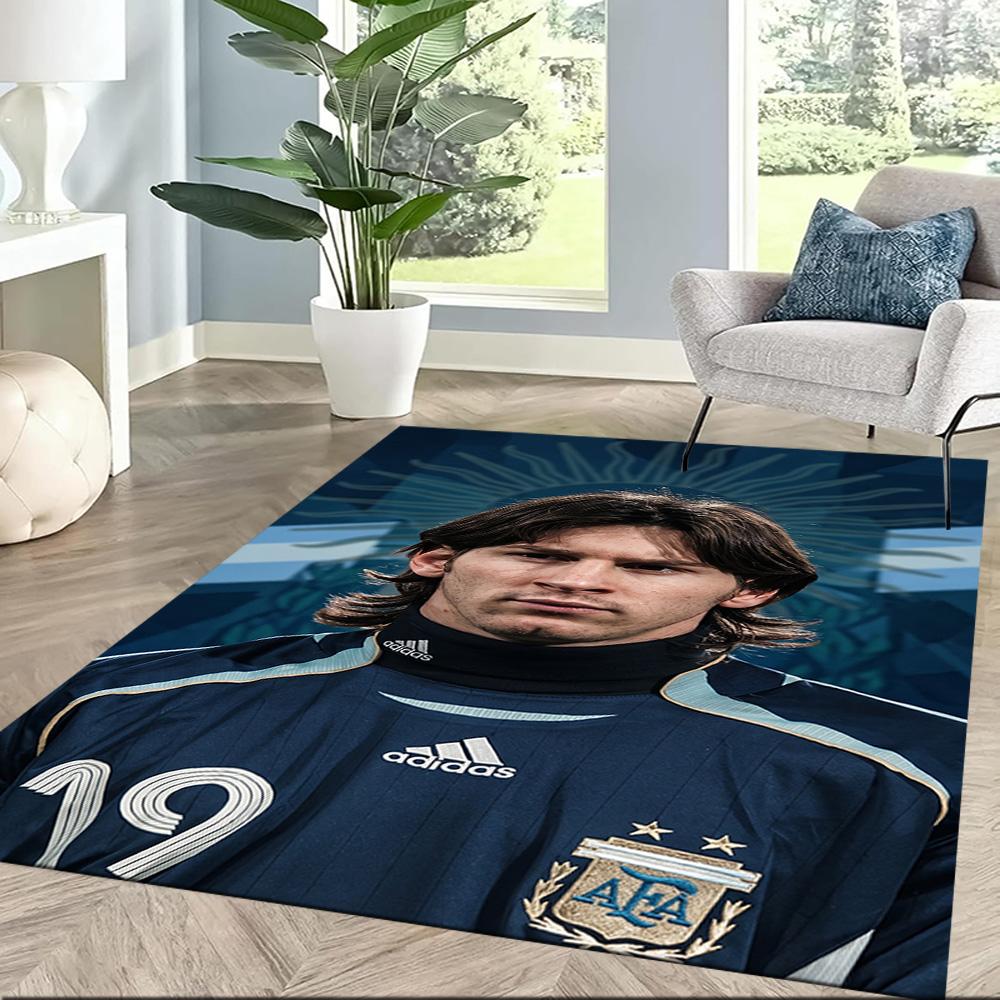 Messi 41 Floor Mat Design for Playrooms Game Room Study room Living Rooms Anti-slip Rug Anime Office Decor