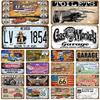 Vintage Car License Plate Bar Wall Art Garage Moto Home Decoration Front Vanity Tag Route 66 Vintage Poster Car 12x6 Inch
