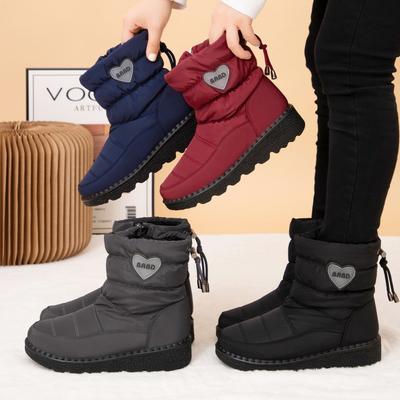 Хлопковая обувь, Зимние ботинки, Трансграничные ботинки, Водонепроницаемые и теплые женские ботинки, Ботинки средней высоты на платформе, Удобные хлопковые ботинки