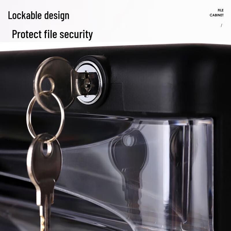 Deli 9794 4-Tier Locking Desktop File Cabinet
