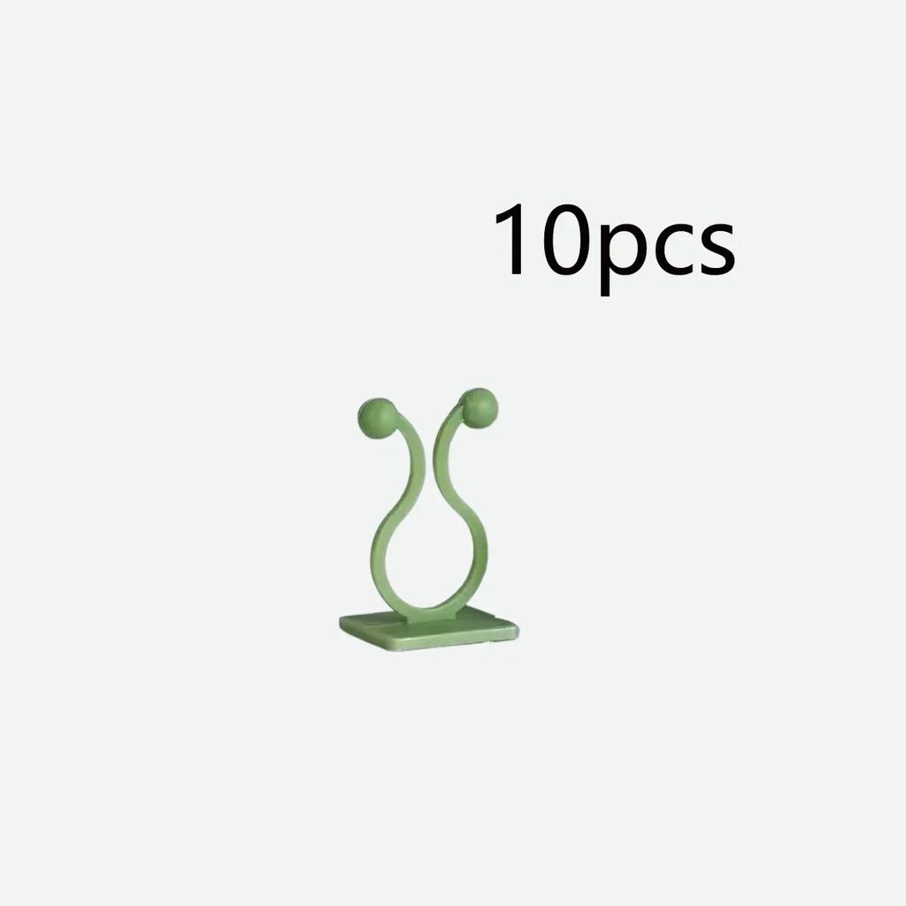 Упаковка 10 шт. Клипсы для крепления растений к стене, фиксатор лозы ротанга, самоклеящийся крючок, невидимый садовый зажим для подвязки, настенная липкая клипса