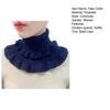 Women Fake Collar Double-Layered Ruffle Trim Autumn Winter False Collar Solid Color Detachable Collar Shirt Accessory