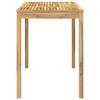 Garden Bar Table White 141 x 80.5 x 105 cm Solid Acacia Wood