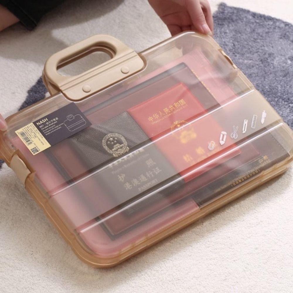 Receipt A4 File Organizer Box Classification Folder Document Storage Box Certificates Storage Case