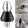 Stainless Steel High Pressure Nozzle Cleaning Connector Tool 1/4-inch Quick Sewer Front Rear Jets