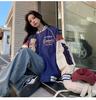 Винтажная куртка-бомбер женская Harajuku университетские бейсбольные куртки корейская модная студенческая форма уличная одежда больших размеров Y2k