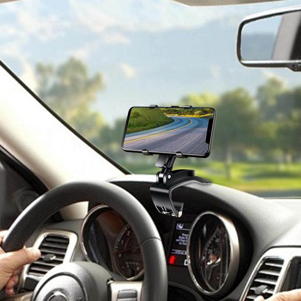Car Phone Holder Cell Phone Mount for Car Dashboard Adjustable Anti-Slip Smartphone Cradle for Truck Sedan Automotive RV