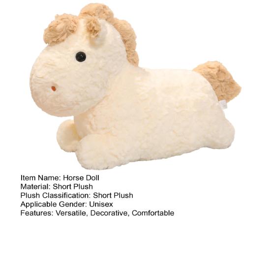 Yousheng Кукла-лошадь Плюшевая игрушка Мягкое чучело животное Год Лошади Плюшевая Милая мультяшная кукла-лошадь для украшения дома, спальни, дивана, подарок на день рождения