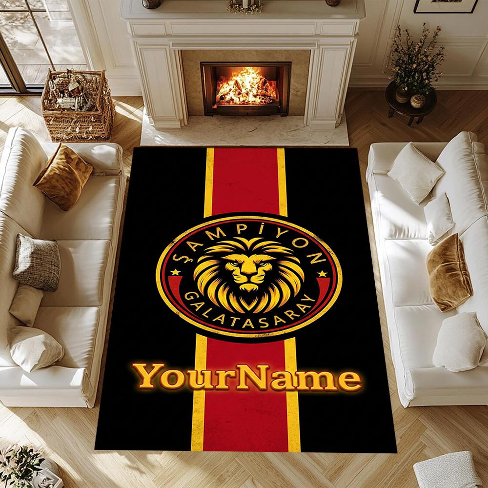 Galatasaray 275 Customize Text Area Rug Perfect for Entryway Kitchen Foyer Game Room Anti-slip Rug Office home decor