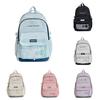 Do One Whatever Wants Letter Print Backpack Large Capacity Nylon Student Bag