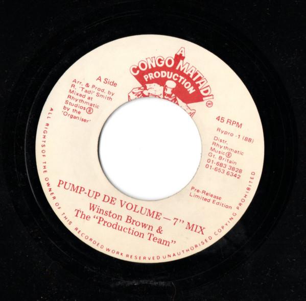 7-дюймовая пластинка WINSTON BROWN THE PRODUCTION BEA Pumpup De Volume RYPRO1 A CONGO MATADI UK Reggae Ska Dub Б/у