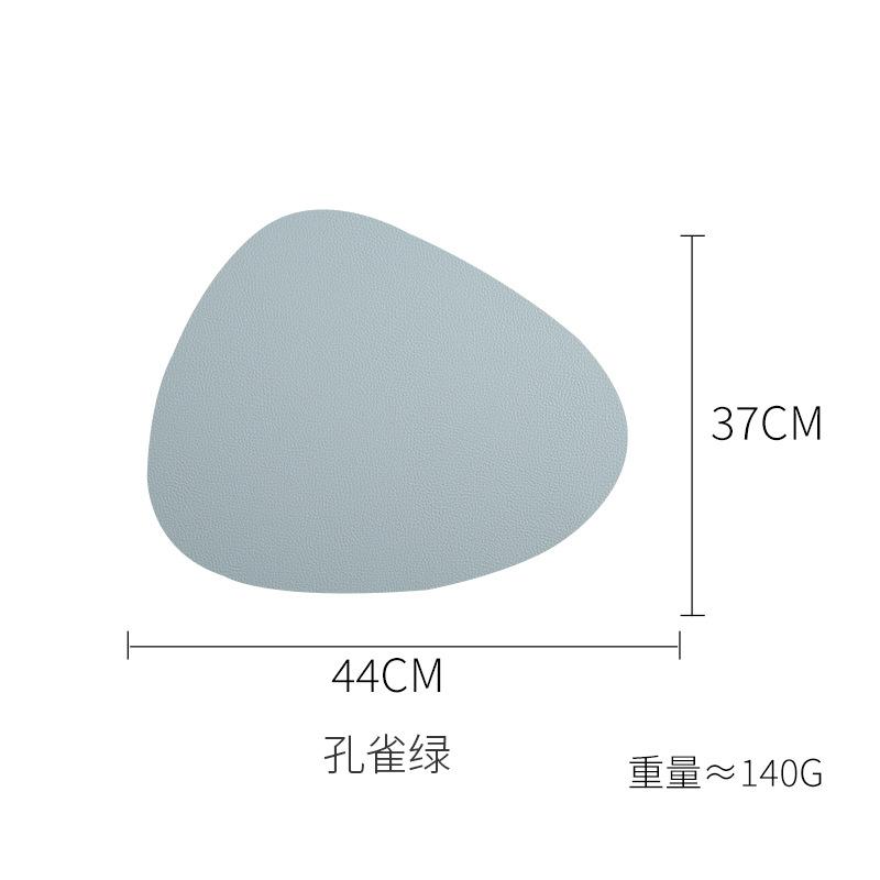 High-end two-color leather placemat household triangular oval waterproof and oil-proof thermal insulation mat bowl cushion coaster placemat