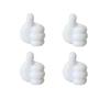 4Pcs Self-Adhesive Hooks Socket Holder Wall Decoration Hooks Power Plug Hangers Creative Thumb Hook Storage Kitchen Bathroom Organizers