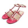 Отличные сандалии Rockstud с ремешком на щиколотке, лакированная кожа, розовые, б/у