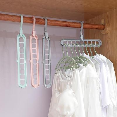 Вращающаяся нескользящая вешалка Magic Clothes Hanger Rack — креативный многофункциональный органайзер для одежды с девятью отверстиями и решение для сушки.