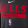 Nike Черная мужская уличная футболка NBA Chicago Bulls Practice Dri-Fit DR6509-010